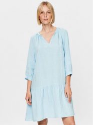 Part Two Sukienka codzienna Chania 30305175 Błękitny Relaxed Fit. Niebieskie sukienki damskie Part Two, bez wzorów, ze lnu, bez ramiączek. Za 329.99 zł.