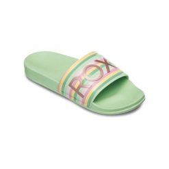 Klapki basenowe damskie Roxy SLIPPY II. Zielone klapki damskie Roxy, bez wzorów, bez obcasa, bez zapięcia. Za 99.99 zł.