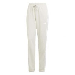 Spodnie Adidas Sport W 3S Ft Cf Pt Damskie. Brązowe spodnie sportowe damskie Adidas, l, bez wzorów, z bawełny, do biegania. Za 229.60 zł.