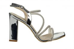 Sandały Bayla-187 2523 Silver Mirror 187154, Srebrny, Skóra ekologiczna - 37. Szare sandały damskie Bayla, bez wzorów, z materiału, bez obcasa, bez zapięcia. W wyprzedaży za 224.10 zł.