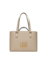 LOVE MOSCHINO Torebka JC4210PP1ILQ111A Écru. Torebki klasyczne damskie Love Moschino, ze skóry, bez dodatków. Za 659.99 zł.