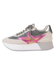 Liu Jo Sneakersy "Dreamy" w kolorze beżowo-szaro-różowym rozmiar: 39. Brązowe obuwie sportowe damskie Liu Jo, bez zapięcia. Za 242.13 zł.