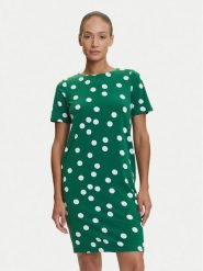 Tatuum Sukienka codzienna Koa T2505.207 Zielony Regular Fit. Zielone sukienki damskie TATUUM, bez wzorów, z bawełny, bez ramiączek. Za 199.99 zł.