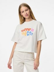 Pieces Koszulka "Chilli" w kolorze białym rozmiar: XS. Białe koszulki damskie Pieces, xs, bez wzorów, bez kołnierzyka, bez ramiączek. Za 52.17 zł.