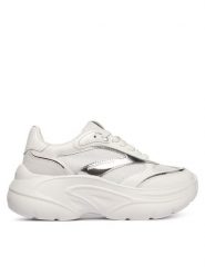 KARL LAGERFELD Sneakersy Kontour Wedge KL68016 Biały. Białe obuwie sportowe damskie KARL LAGERFELD, ze skóry, bez zapięcia. Za 1,079.00 zł.