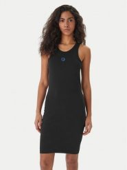 HUGO Sukienka codzienna Necerie_B 50563773 Czarny Extra Slim Fit. Czarne sukienki damskie Hugo, bez wzorów, z bawełny, bez ramiączek. Za 379.99 zł.