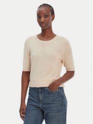 BOSS Sweter C_Fiaffu 50557077 Beżowy Regular Fit. Brązowe swetry klasyczne damskie Boss, xl, z wiskozy, bez kołnierzyka. Za 429.99 zł.