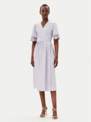 TWINSET Sukienka codzienna 251TT2091 Fioletowy Loose Fit. Fioletowe sukienki damskie Twinset, bez wzorów, z bawełny, bez ramiączek. Za 1,029.00 zł.