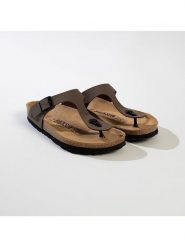 BACKSUN Japonki "Singapore" w kolorze brązowym rozmiar: 41. Brązowe klapki damskie Backsun, bez wzorów, z materiału, z otwartym noskiem, bez obcasa, bez zapięcia. Za 117.99 zł.