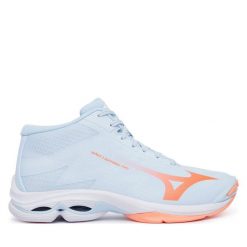 Buty halowe Mizuno. Niebieskie obuwie sportowe casual damskie Mizuno, mizuno wave. Za 559.99 zł.
