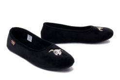 MANITU 340059-01 schwarz, kapcie damskie. Czarne kapcie damskie Manitu, z polaru. Za 159.90 zł.