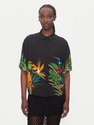 Desigual Koszula Artemisa 25SWCW39 Czarny Regular Fit. Czarne koszule damskie Desigual, s, bez wzorów, z wiskozy, bez kołnierzyka, bez ramiączek. Za 209.99 zł.