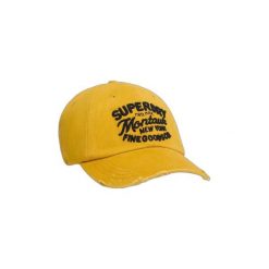 Damska czapka z daszkiem Superdry Vintage Applique. Żółte czapki z daszkiem damskie Superdry, z aplikacjami. Za 141.45 zł.
