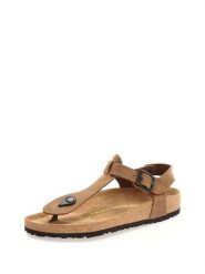 Comfortfusse Skórzane sandały w kolorze jasnobrązowym rozmiar: 42. Brązowe sandały damskie Comfortfüße, bez wzorów, z otwartym noskiem, bez obcasa, bez zapięcia. Za 252.99 zł.