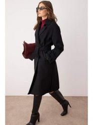 Trendyol Płaszcz przejściowy w kolorze czarnym rozmiar: 38. Czarne płaszcze damskie Trendyol, bez wzorów, z tkaniny, bez kaptura. Za 78.99 zł.