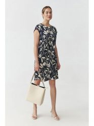 TATUUM Sukienka w kolorze granatowo-białym rozmiar: 38. Niebieskie sukienki damskie TATUUM, bez wzorów, bez ramiączek. Za 161.34 zł.