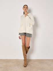 Apricot Sweter w kolorze kremowym rozmiar: M. Brązowe swetry klasyczne damskie Apricot, m, bez kołnierzyka. Za 87.81 zł.