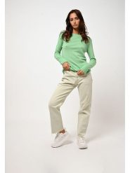 AUTHENTIC CASHMERE Kaszmirowy sweter "Criou" w kolorze zielonym rozmiar: M. Zielone swetry klasyczne damskie AUTHENTIC CASHMERE, m, z kaszmiru, bez kołnierzyka. Za 361.99 zł.