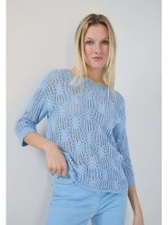 More & More Sweter w kolorze błękitnym rozmiar: 42. Niebieskie swetry klasyczne damskie More & More, bez kołnierzyka. Za 132.98 zł.