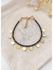 Atelier MIU Pozłacana bransoletka z elementami ozdobnymi rozmiar: onesize. Czarne bransoletki damskie atelier MIU, pozłacane. Za 43.68 zł.