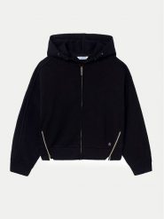 Mayoral Bluza 7487 Czarny Regular Fit. Czarne bluzy dziewczęce Mayoral, bez wzorów, z bawełny, bez ramiączek, bez kaptura. Za 109.99 zł.