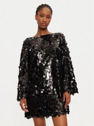 Babylon Sukienka koktajlowa S00803 Czarny Loose Fit. Czarne sukienki damskie Babylon, bez wzorów, z syntetyku, wizytowe, bez ramiączek. Za 1,068.99 zł.