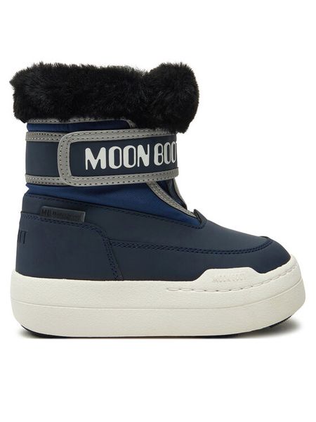 Moon Boot Śniegowce Junior Park Strap 80D3440030 Granatowy. Niebieskie buty zimowe chłopięce Moon Boot, z materiału, bez zapięcia. Za 629.99 zł.