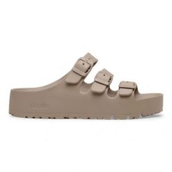 Birkenstock Florida III Flex Platform EVA Gray Taupe Klapki damskie. Szare klapki damskie Birkenstock, bez wzorów, bez obcasa, na platformie, bez zapięcia. Za 229.99 zł.