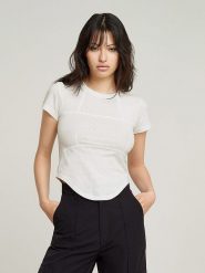 G-Star Koszulka w kolorze białym rozmiar: XS. Białe koszulki damskie G-Star, xs, bez wzorów, z bawełny, bez kołnierzyka, bez ramiączek. Za 74.46 zł.