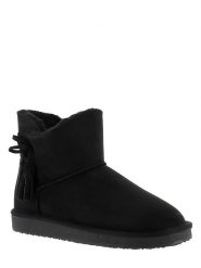 ISLAND BOOT Botki zimowe "Cullen" w kolorze czarnym rozmiar: 36. Czarne botki damskie Island Boot, na zimę, z materiału, bez obcasa, bez zapięcia. Za 118.56 zł.