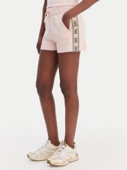 Guess Szorty sportowe V3GD13 KB3P2 Różowy Regular Fit. Czerwone spodenki sportowe damskie Guess, xs, z aplikacjami, z syntetyku. Za 279.99 zł.