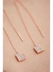 Miu Silver Pozłacane kolczyki z cyrkoniami rozmiar: onesize. Różowe kolczyki damskie Miu Silver, z cyrkonią, pozłacane. Za 56.99 zł.