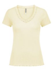 Eight2Nine Koszulka w kolorze żółtym rozmiar: S. Żółte koszulki damskie Eight2Nine, s, bez wzorów, z koronki, bez kołnierzyka, bez ramiączek. Za 43.99 zł.