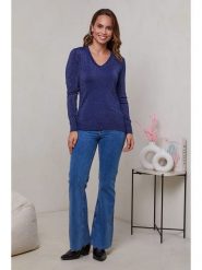 Soft Cashmere Sweter w kolorze niebieskim rozmiar: 34/36. Niebieskie swetry klasyczne damskie Soft Cashmere, bez kołnierzyka. Za 126.99 zł.