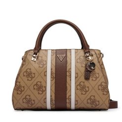 Torebka Guess. Brązowe kuferki damskie Guess, z aplikacjami, bez dodatków. Za 749.99 zł.