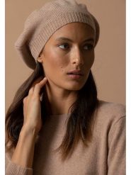 Perfect Cashmere Kaszmirowa czapka "Cloe" w kolorze jasnobrązowym rozmiar: onesize. Brązowe czapki damskie Perfect Cashmere, bez wzorów, z kaszmiru. Za 143.99 zł.