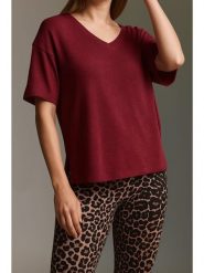 Cotton Candy Koszulka w kolorze bordowym rozmiar: XL. Czerwone koszulki damskie Cotton Candy, xl, bez wzorów, bez kołnierzyka, bez ramiączek. Za 82.64 zł.