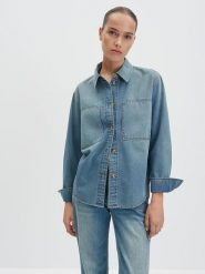 Someday Koszula dżinsowa w kolorze błękitnym rozmiar: 36. Niebieskie koszule damskie someday., bez wzorów, z bawełny, bez kołnierzyka, bez ramiączek. Za 187.99 zł.