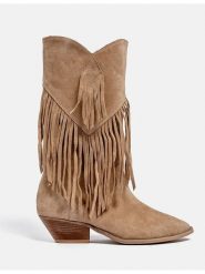 Loft37 Skórzane kowbojki w kolorze jasnobrązowym rozmiar: 40. Brązowe kozaki damskie loft37, na zimę, z okrągłym noskiem, bez obcasa, bez zapięcia. Za 448.99 zł.