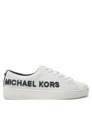 MICHAEL Michael Kors Sneakersy Keaton Lace Up 43R5KEFS1L Biały. Białe obuwie sportowe damskie MICHAEL Michael Kors, ze skóry, bez zapięcia. Za 359.99 zł.