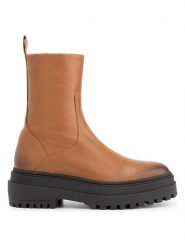 Mysa Skórzane botki "Hyacinthus" w kolorze jasnobrązowym rozmiar: 40. Brązowe botki damskie mysa, bez obcasa, bez zapięcia. Za 318.37 zł.