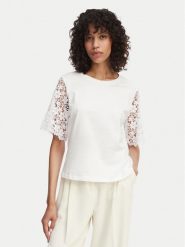 Marella T-Shirt Ceppo 2615971062 Biały Regular Fit. Białe t-shirty damskie Marella, s, bez wzorów, z bawełny, bez kołnierzyka. Za 329.99 zł.