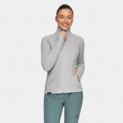 Bluza turystyczna damska Alpinus Grivola polarowa. Szare bluzy damskie Alpinus, xl, bez wzorów, z polaru, bez kaptura. Za 349.00 zł.