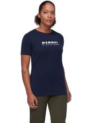 Mammut Koszulka w kolorze granatowym rozmiar: M. Niebieskie bluzki damskie Mammut, m, bez wzorów, z bawełny, bez kołnierzyka, bez ramiączek. Za 72.95 zł.
