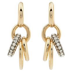 Kolczyki Tory Burch. Żółte kolczyki damskie Tory Burch, złote. Za 759.99 zł.