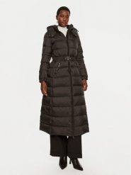 TWINSET Płaszcz zimowy 242TP2183 Czarny Regular Fit. Czarne płaszcze damskie Twinset, na zimę, bez wzorów, z syntetyku, bez kaptura. Za 1,639.00 zł.