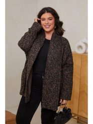 Curvy Lady Kurtka przejściowa w kolorze ciemnobrązowo-czarnym rozmiar: 40/42. Brązowe kurtki damskie Curvy Lady, bez wzorów, z bawełny, bez kaptura. Za 153.71 zł.
