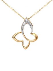 Revoni Złoty naszyjnik z diamentową zawieszką - dł. 45 cm rozmiar: onesize. Żółte naszyjniki damskie Revoni, z diamentem, złote. Za 978.99 zł.