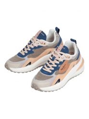 Pepe Jeans FOOTWEAR Skórzane sneakersy "Winslow" w kolorze niebiesko-jasnoróżowym rozmiar: 39. Niebieskie obuwie sportowe damskie Pepe Jeans FOOTWEAR, z jeansu, bez zapięcia. Za 179.64 zł.