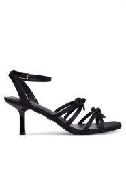 Buffalo Sandały Kaida Bow 1291676 Czarny. Czarne sandały damskie Buffalo, bez wzorów, ze skóry, bez obcasa, na szpilce, bez zapięcia. Za 349.99 zł.